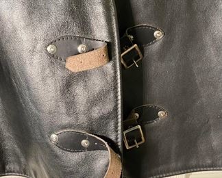 Vintage Schott NYC Black Leather Vest Jacket	XXL	
