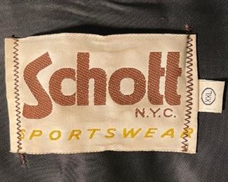 Vintage Schott NYC Black Leather Vest Jacket	XXL	
