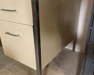 Vintage Metal Industrial Desk	30x60x32in	HxWxD