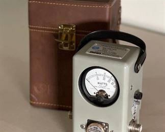 Bird Thruline Wattmeter 43P in Case Watt Meter		
