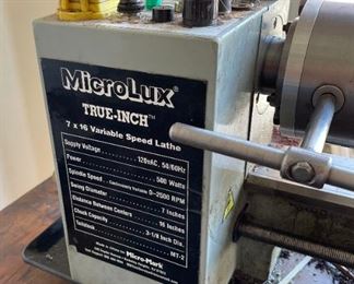 MicroLux True-Inch 7x16 Variable Speed Lathe	14x32x9in	HxWxD
