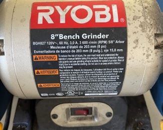 Ryobi 8in Bench Grinder BGH827		
