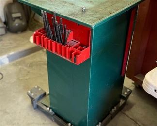 Rolling Metal Shop Cabinet	33x23x23in	HxWxD
