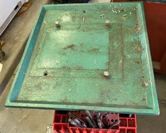 Rolling Metal Shop Cabinet	33x23x23in	HxWxD
