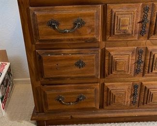 AS-IS Vintage  Long Dresser	31x66x20in	HxWxD
