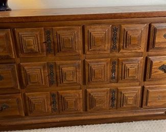 AS-IS Vintage  Long Dresser	31x66x20in	HxWxD
