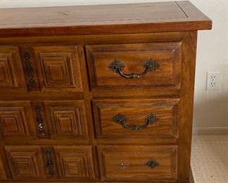 AS-IS Vintage  Long Dresser	31x66x20in	HxWxD
