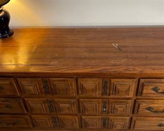 AS-IS Vintage  Long Dresser	31x66x20in	HxWxD
