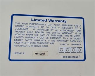 Phoenix Gold M44 Vintage Car Amp Amplifier	2x18x11in	HxWxD
