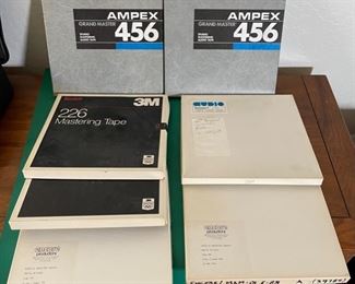 Lot of 7 10.5in NAB Reel to Reel Tapes	Together: 1.5x11x6in	HxWxD
