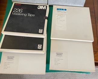Lot of 7 10.5in NAB Reel to Reel Tapes	Together: 1.5x11x6in	HxWxD
