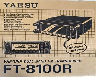 Yaesu FT-8100 Dual Band VHF/ UHF Transceiver FT-8100R	Box: 3x14.5x10in	HxWxD

