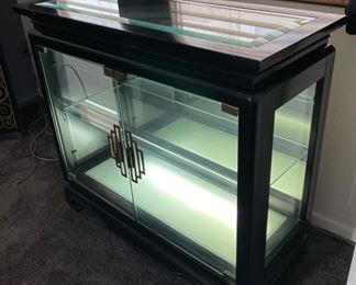 2-Shelf  Display Cabinet Lighted	31x35x14.5in	HxWxD