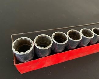 Snap on Tools 11 Pc 1/2" Dr SAE Deep 12 Pt Socket Set (7/16" - 1-1/8") 