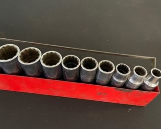 Snap on Tools 11 Pc 1/2" Dr SAE Deep 12 Pt Socket Set (7/16" - 1-1/8") 