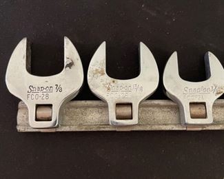 Snap-On 11 Piece Crowfoot Wrench Set 3/8" Drive 3/8in - 7/8in FC028 FC012 Made USA