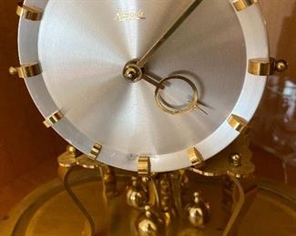 1930-1969 Kieninger Obergfell Kunde Anniversary Clock, Glass Dome, Clock