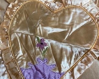 Vintage Satin Hand Made Bed Set Cover, Pillow Covers