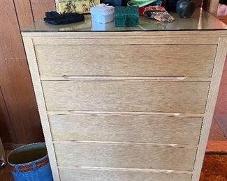 Mid Century Blonde Mahogany High Boy 