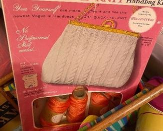 Vintage Cable Knit Hand Bag Kit 