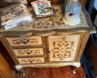 Vintage French Hand Painted Cabinet