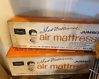 Vintage Ted Williams JUMBO Air mattress in original boxes 