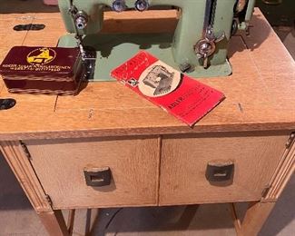 Vintage Adler Sewing Machine/Cabinet, W, Germany 