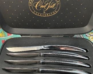 Mid Century Stainless Steak Knives Box