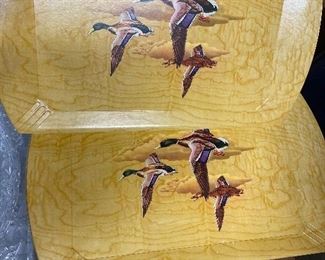 Mid Century Hasko Lithogrpahed Paper, TV Lap Trays