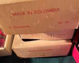 Ornaments Made in Columbia 