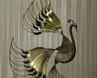 1988 Peacock Wall Sculpture by Curtis Jere. Excellent condition! 34ʺW × 12ʺD × 46ʺH. Asking $800.