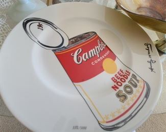 Andy Warhol Campbell's 19c Beef Noodle Soup Plate 3372/5000. Asking $100.