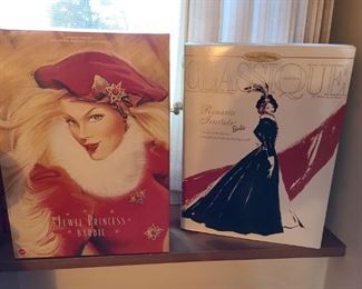 1996 Jewel Princess Barbie Limited Edition, Winter Collection. 1996 Romantic Interlude Barbie, Classique Collection. Asking $20 each.