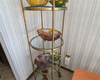 Gorgeous Carnival glass pieces. Various prices.