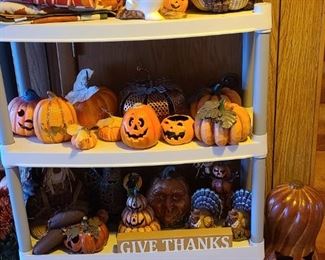 Seasonal Fall & Halloween items. Various prices.