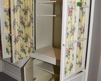 Cabinets, doors, dresser and comforter $410