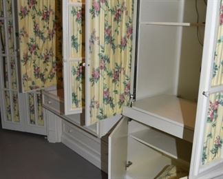 Cabinets, doors, dresser and comforter $410