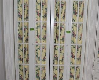 Cabinets, doors, dresser and comforter $410