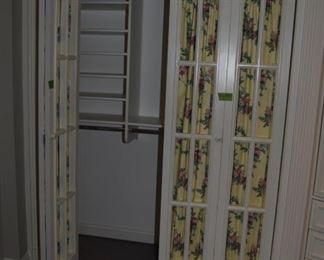 Cabinets, doors, dresser and comforter $410