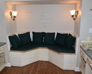 Bench with pillows $125