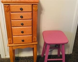 Jewelry Armoire / Step Stool