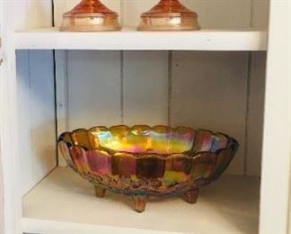Carnival Glass Bowls / Candleholders