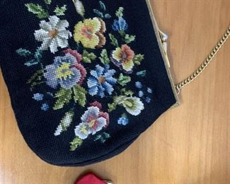 Antique Needlepoint purse