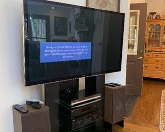 Flatscreen TV and Entertainment Center