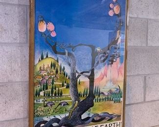 Original 1970's Lord of the Ring: Come to Middle Earth Framed Poster