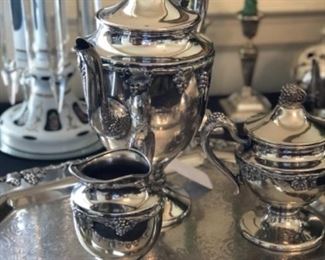 Silver plate coffee/tea service
