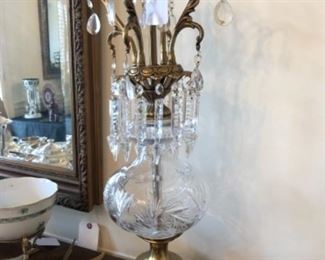 Antique lamps with prisms 