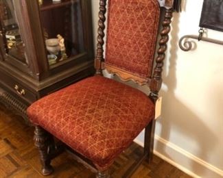 Dining chair with carved detail