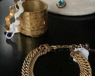 Cuff bracelets and necklace
