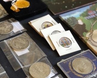 Coins in silver,  gold and platinum